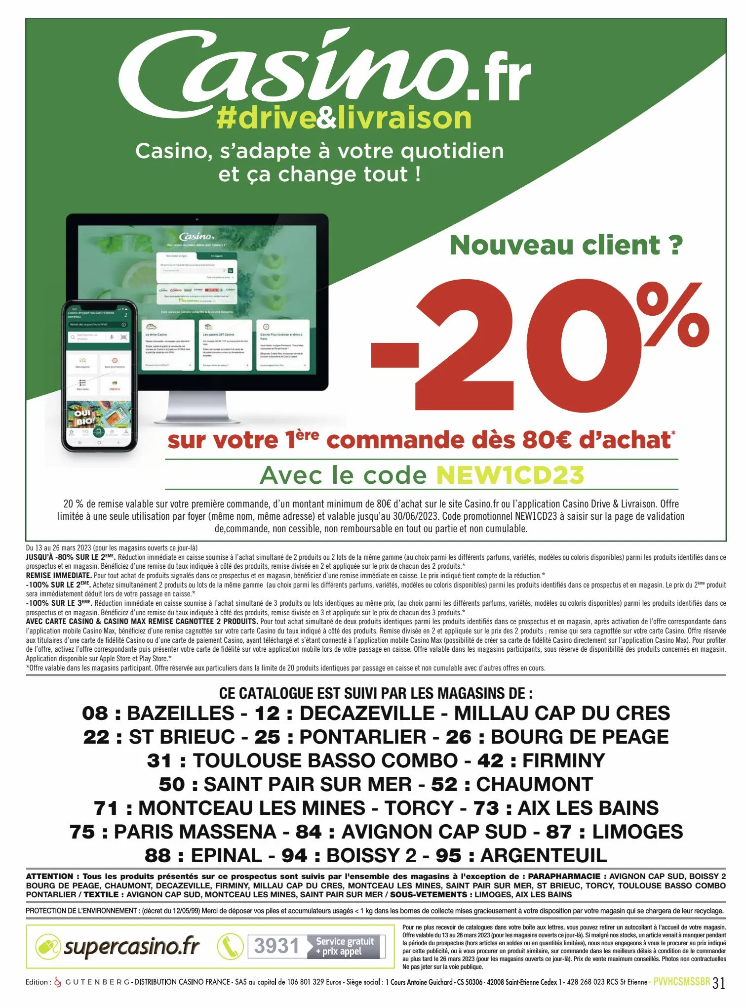 Catalogue Catalogue Casino Supermarchés, page 00031