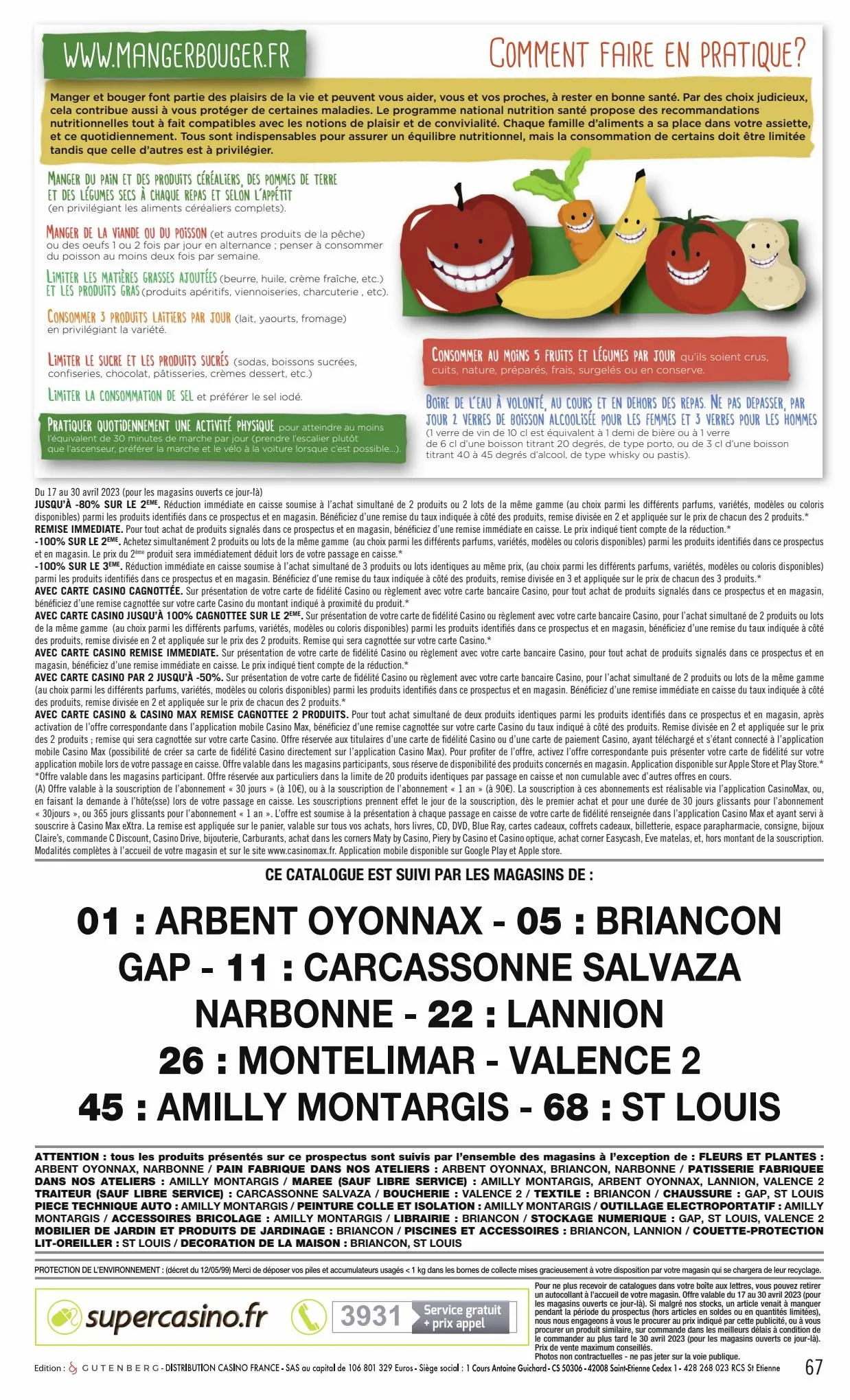 Catalogue Catalogue Casino Supermarchés, page 00067