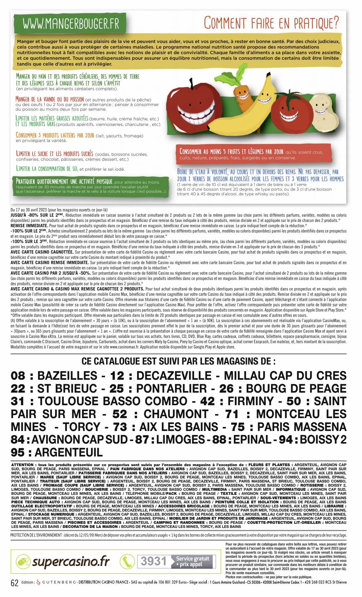 Catalogue Catalogue Casino Supermarchés, page 00062