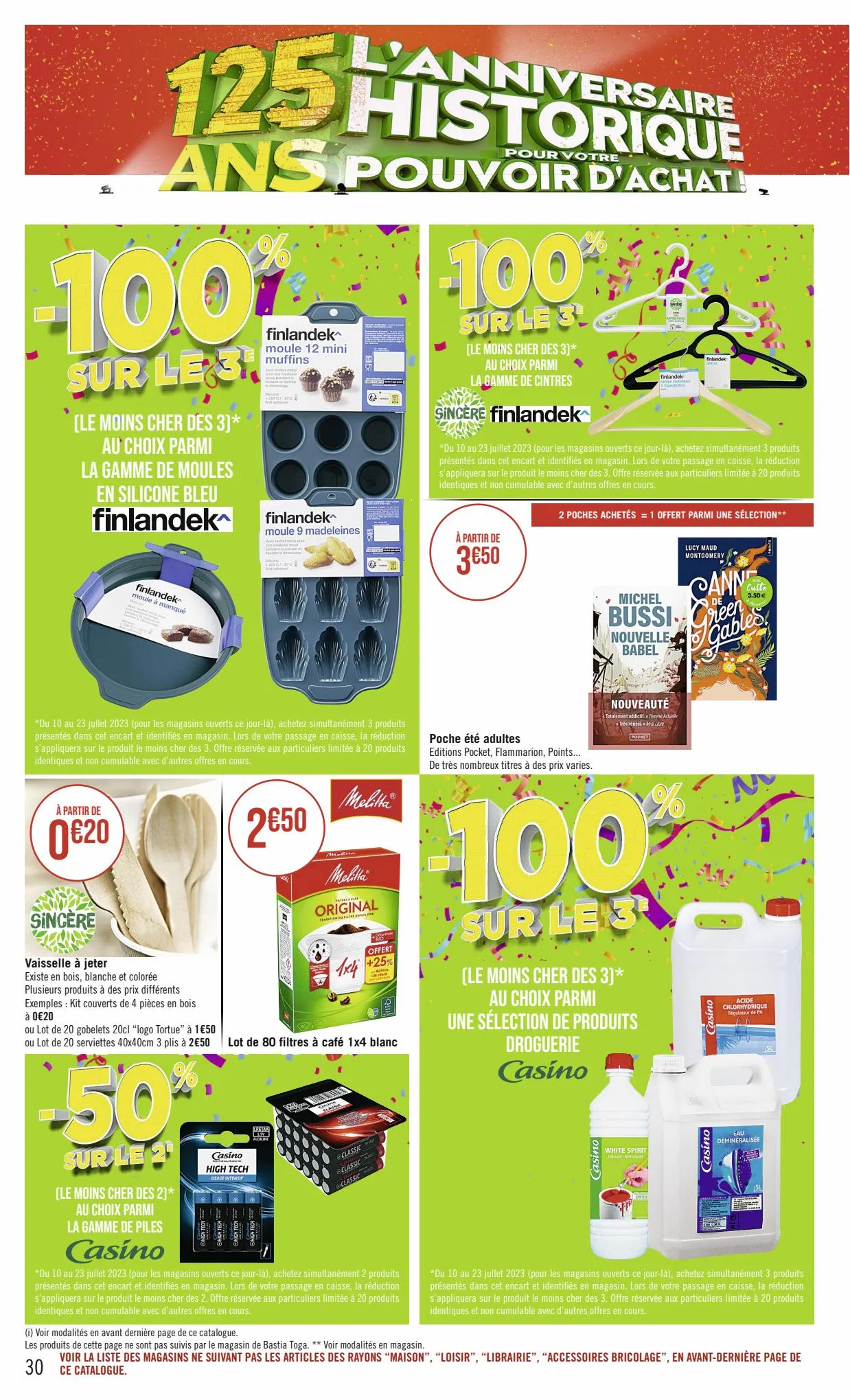 Catalogue L'ANNIVERSARIE HISTORIQUE POUR VOTRE POUVOIR D'ACHAT !, page 00030