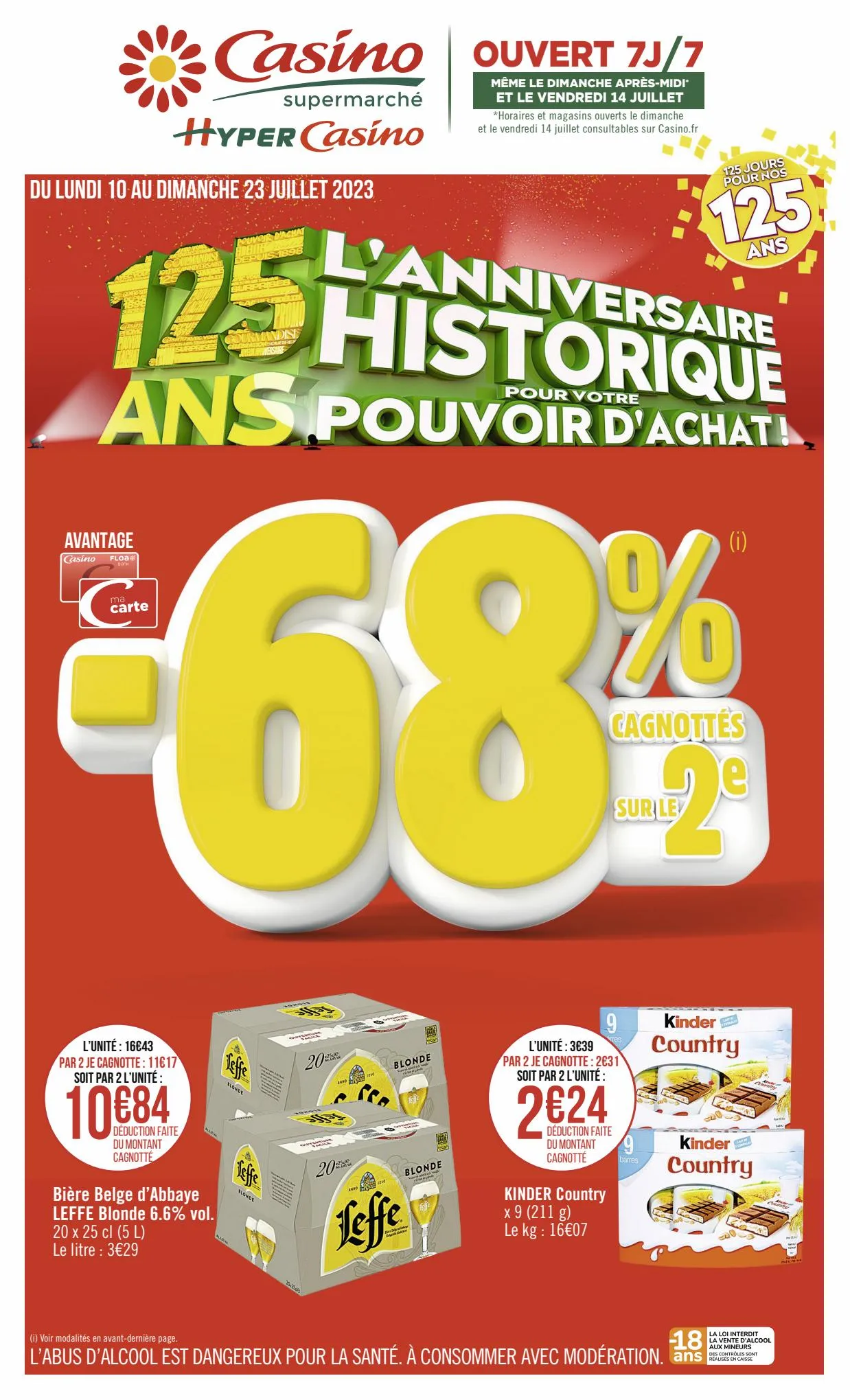 Catalogue L'ANNIVERSARIE HISTORIQUE POUR VOTRE POUVOIR D'ACHAT !, page 00001