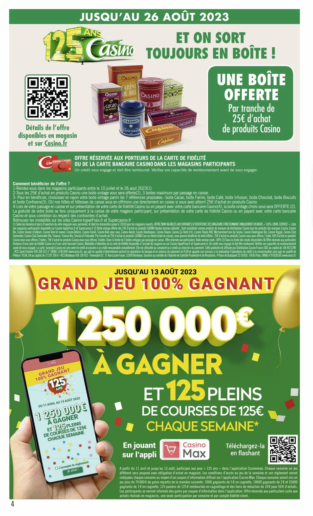 Catalogue L'ANNIVERSAIRE HISTORIQUE POUR VOTRE POUVOIR D'ACHAT !, page 00004