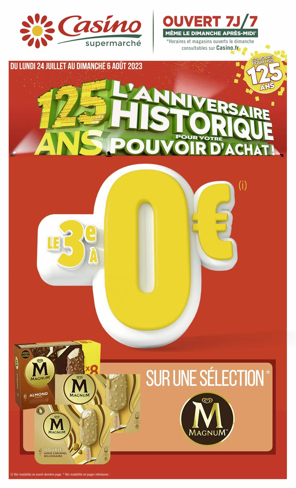 Catalogue L'ANNIVERSAIRE HISTORIQUE POUR VOTRE POUVOIR D'ACHAT !, page 00001