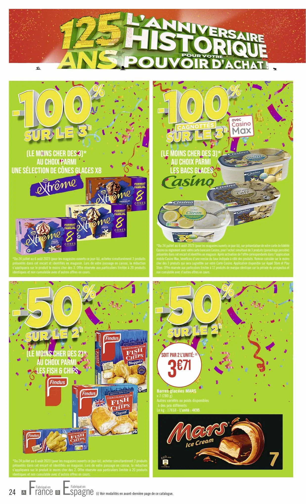 Catalogue L'ANNIVERSAIRE HISTORIQUE POUR VOTRE POUVOIR D'ACHAT !, page 00024