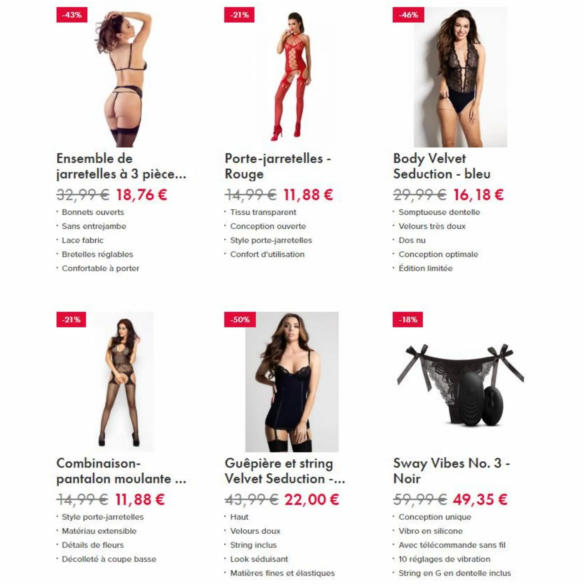 Catalogue Offre spéciale Lingerie & Vêtements Sexy, page 00002