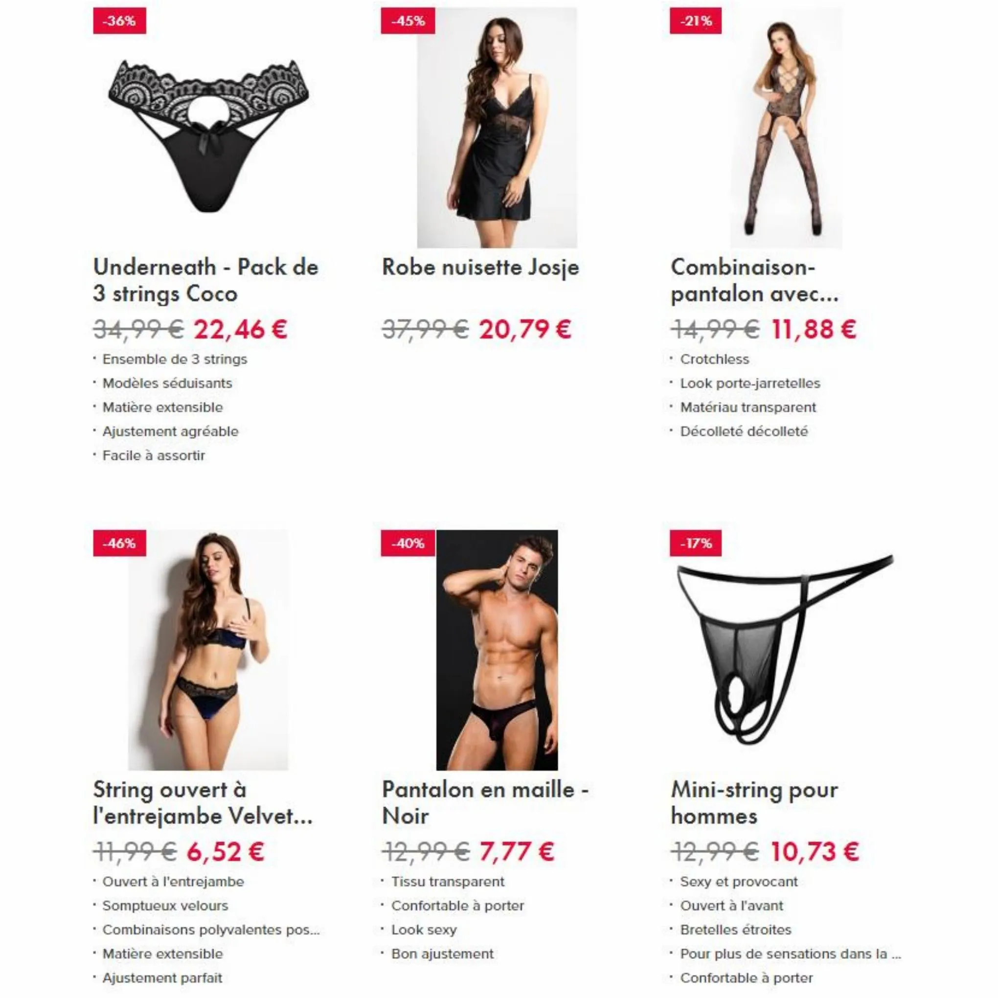 Catalogue Offre spéciale Lingerie & Vêtements Sexy, page 00004