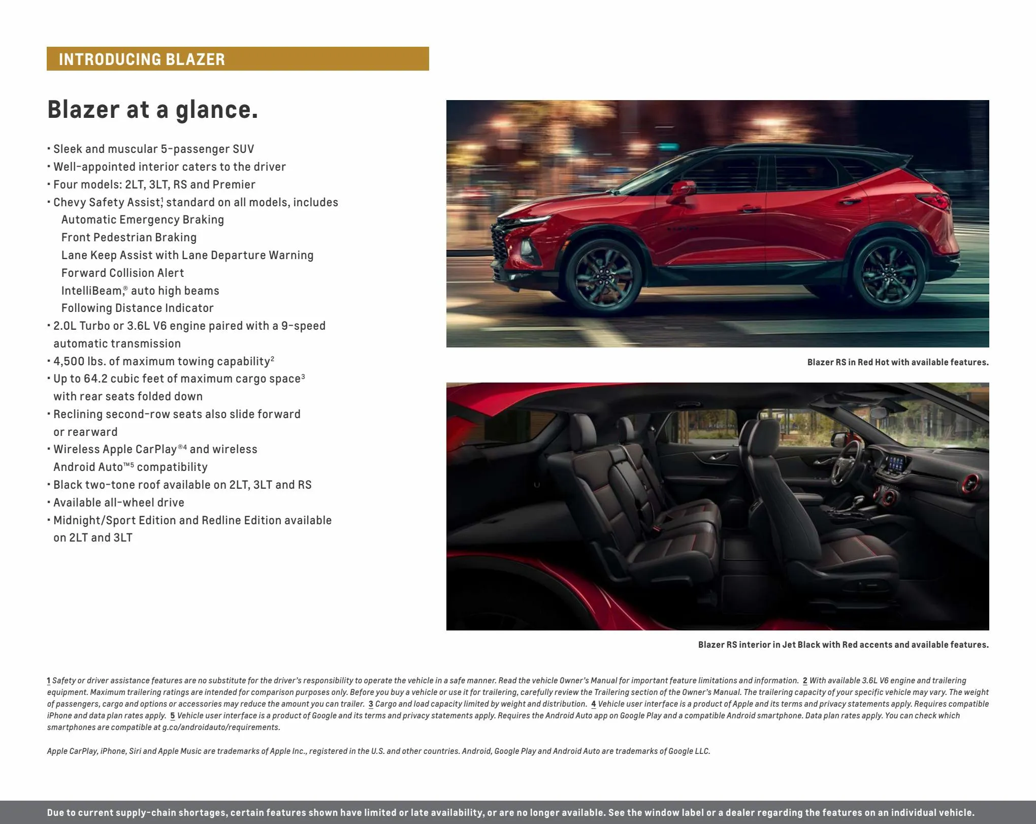 Catalogue Chevrolet Blazer 2022, page 00003