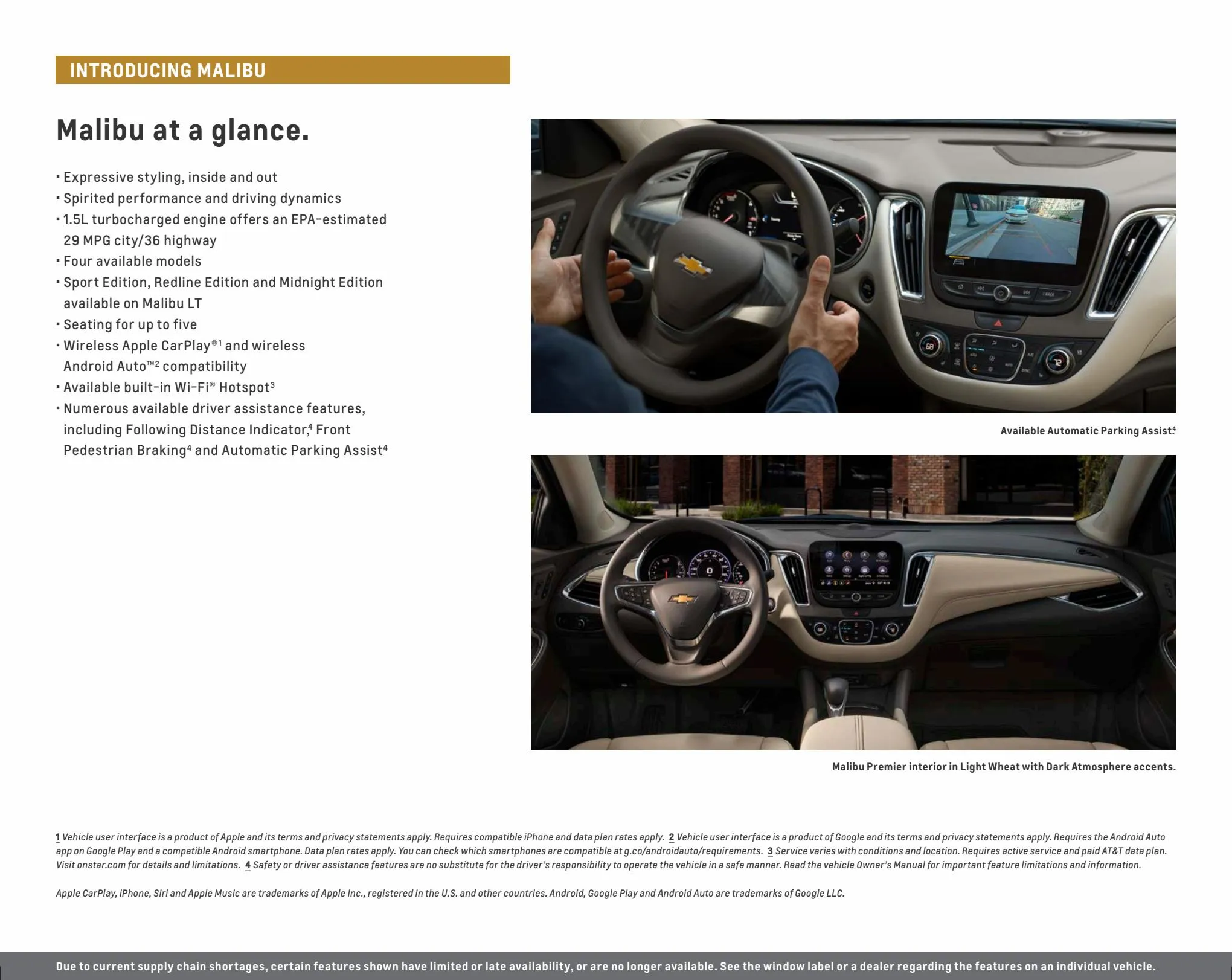 Catalogue Chevrolet Malibu 2022, page 00003