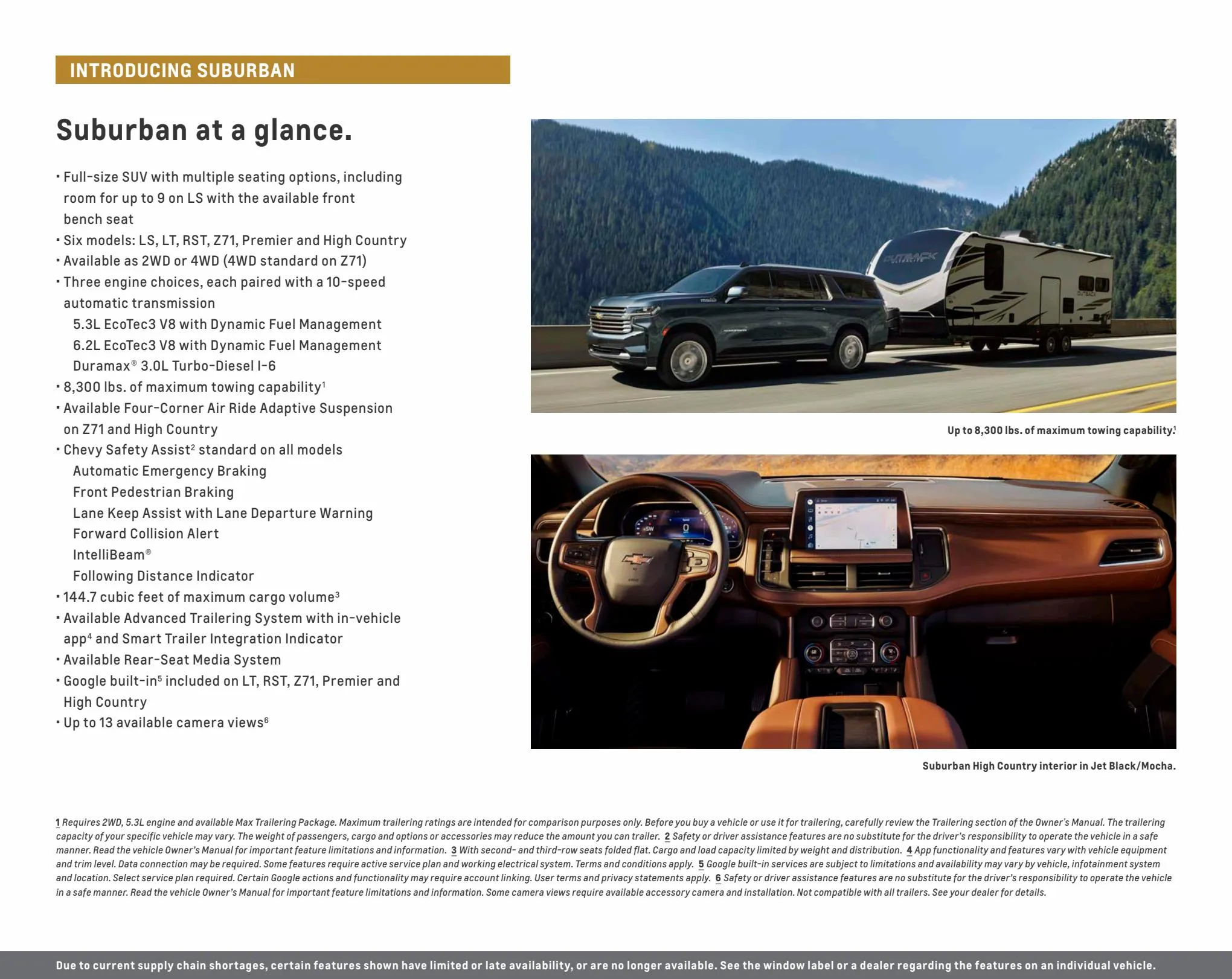 Catalogue Chevrolet Suburban 2022, page 00003