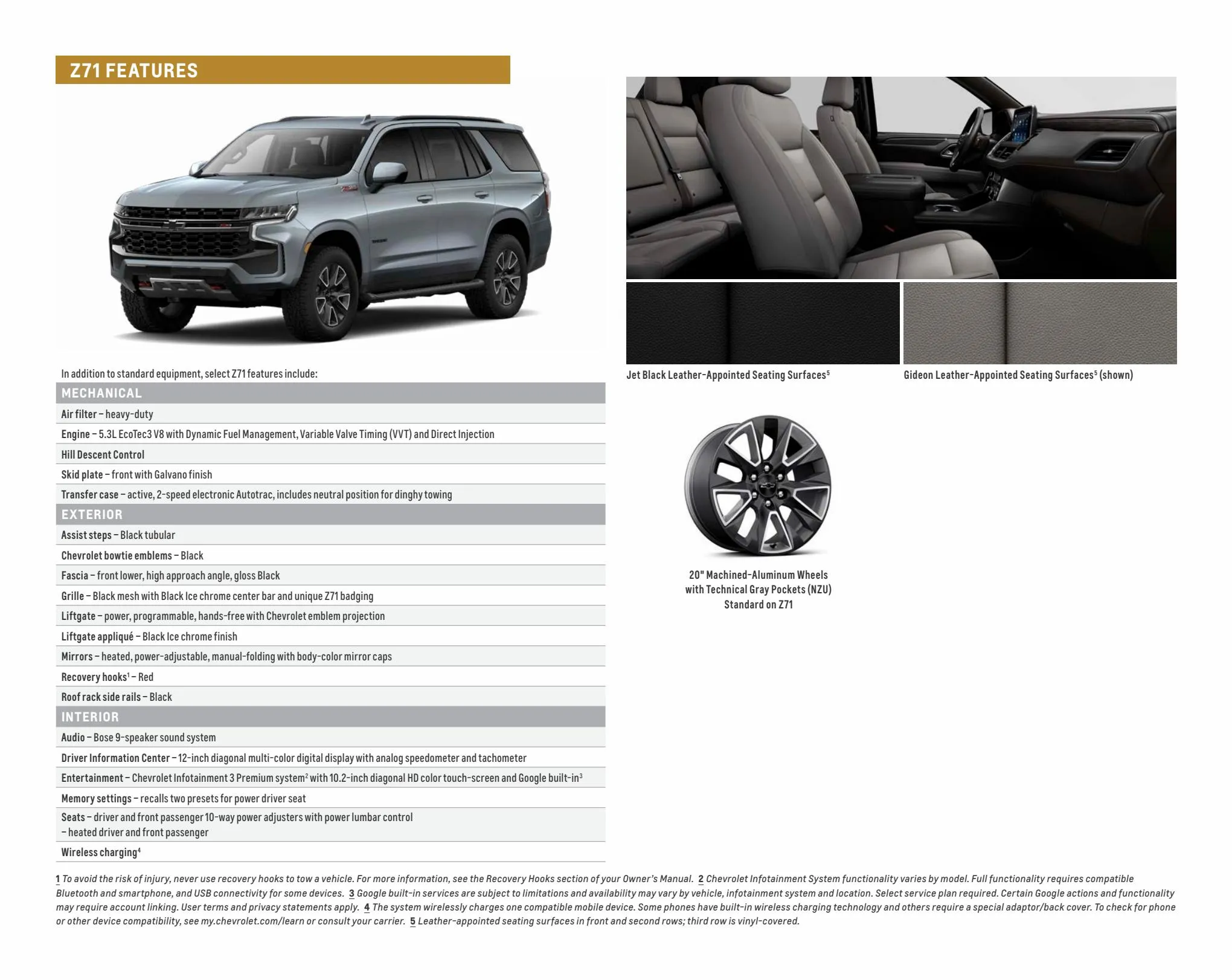 Catalogue Chevrolet Tahoe 2022, page 00015
