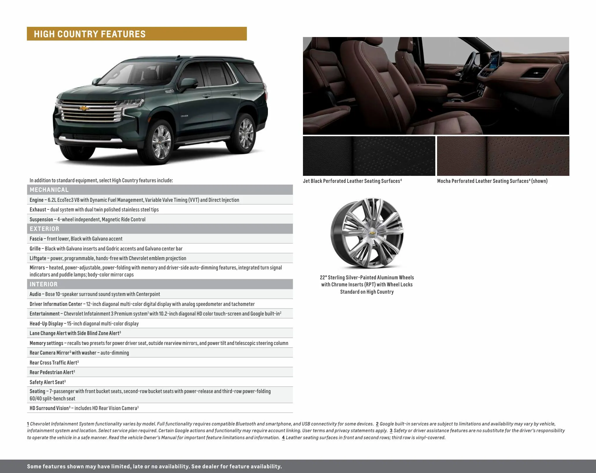 Catalogue Chevrolet Tahoe 2022, page 00019