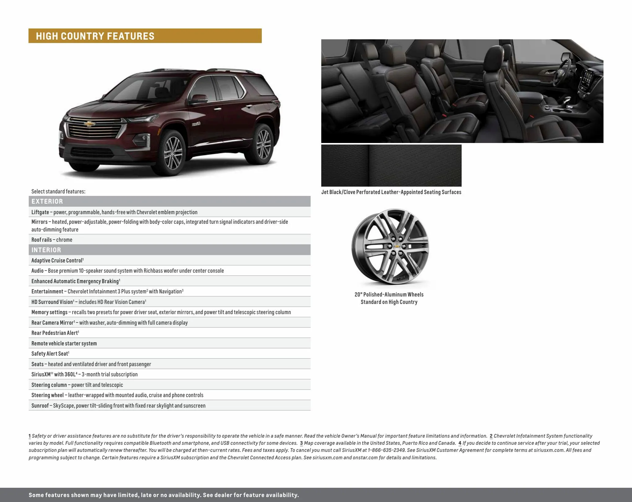 Catalogue Chevrolet Traverse 2022, page 00017