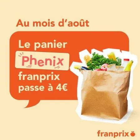 Le panier franprix x Phenix passe de 5€ à 4€