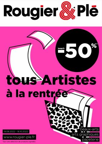 Promos de Culture et Loisirs | Tous Artistes à la Rentrée 2022 sur Graphigro | 26/08/2022 - 16/10/2022