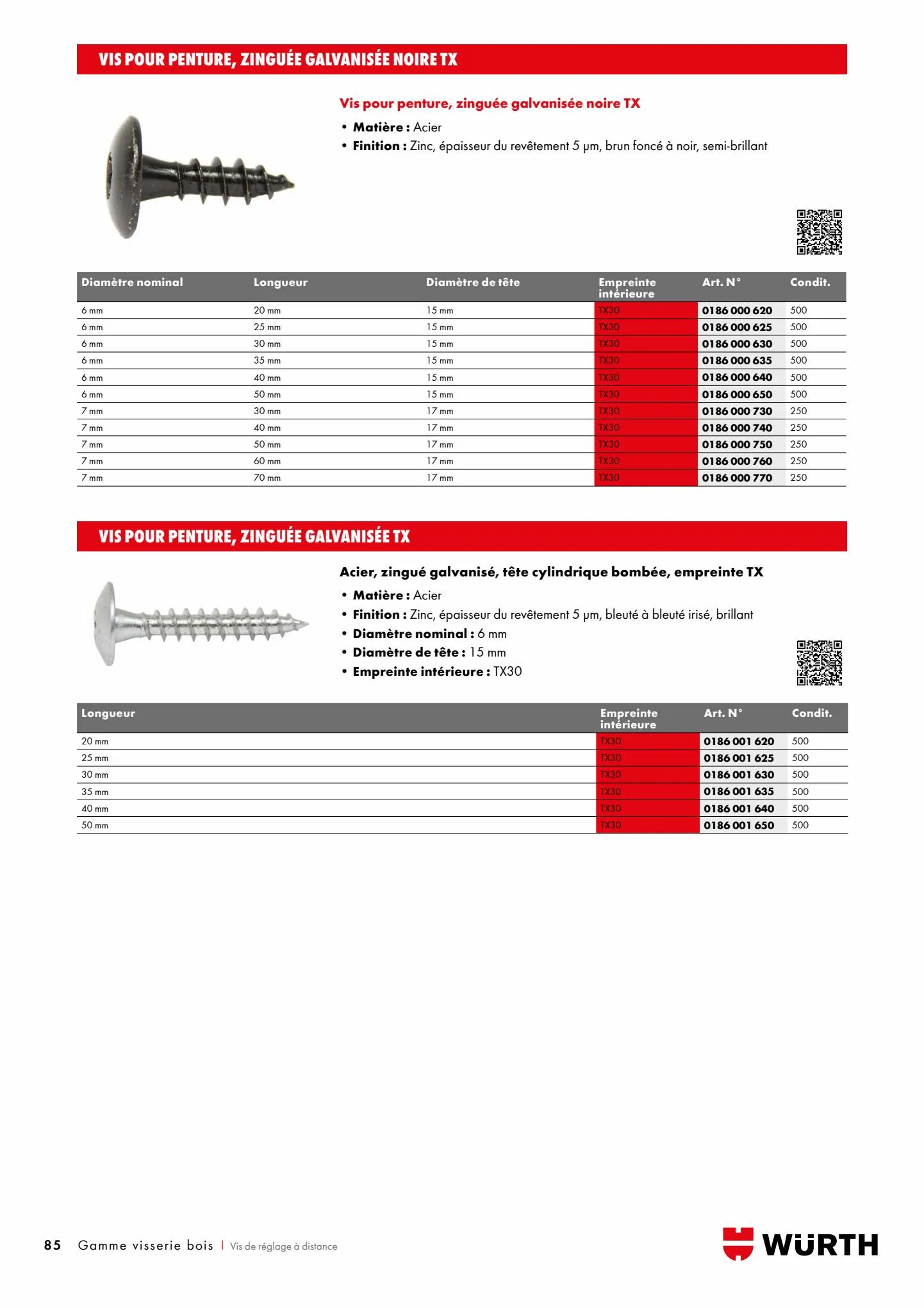 Catalogue VISSERIE BOIS, page 00085