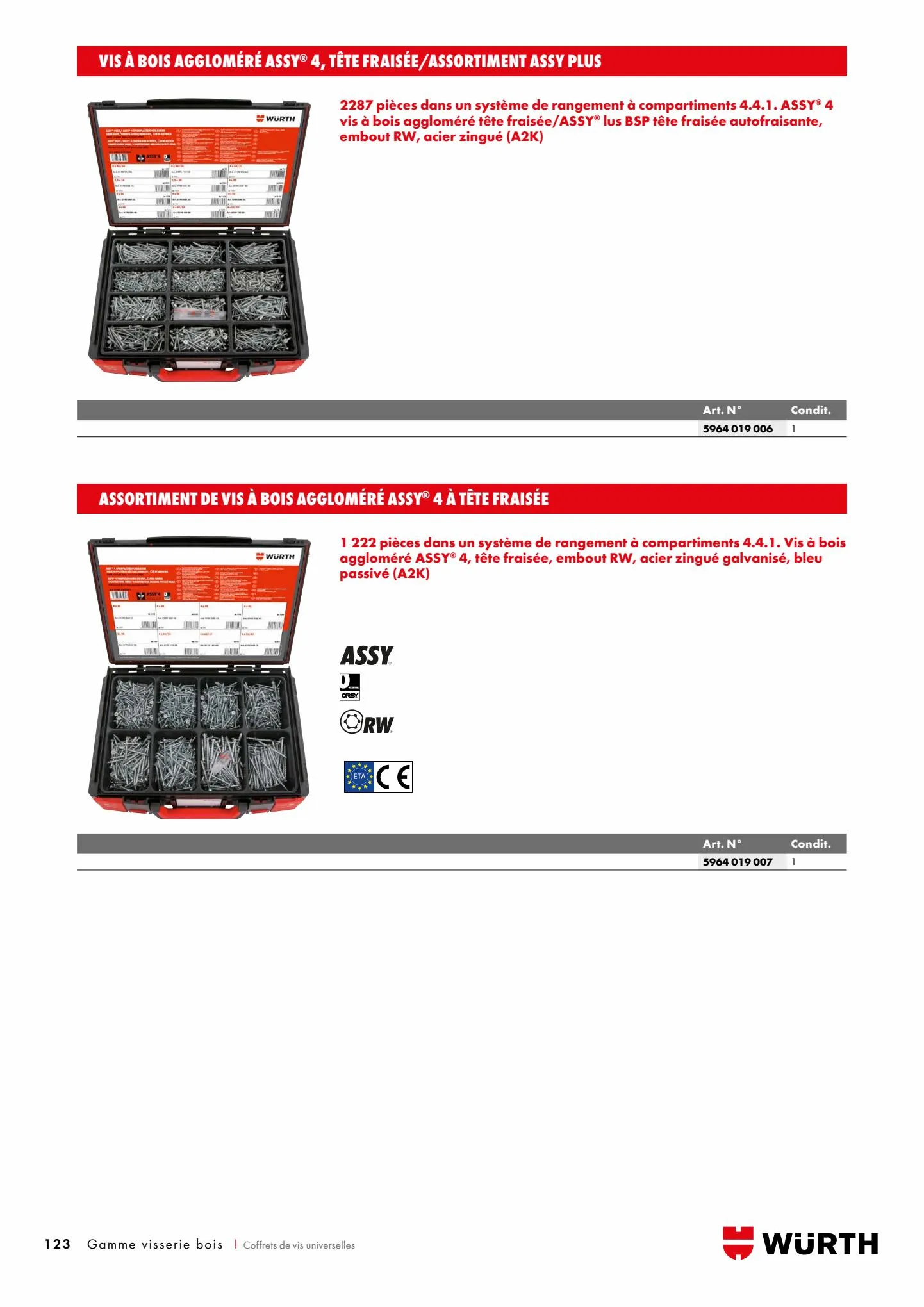 Catalogue VISSERIE BOIS, page 00123