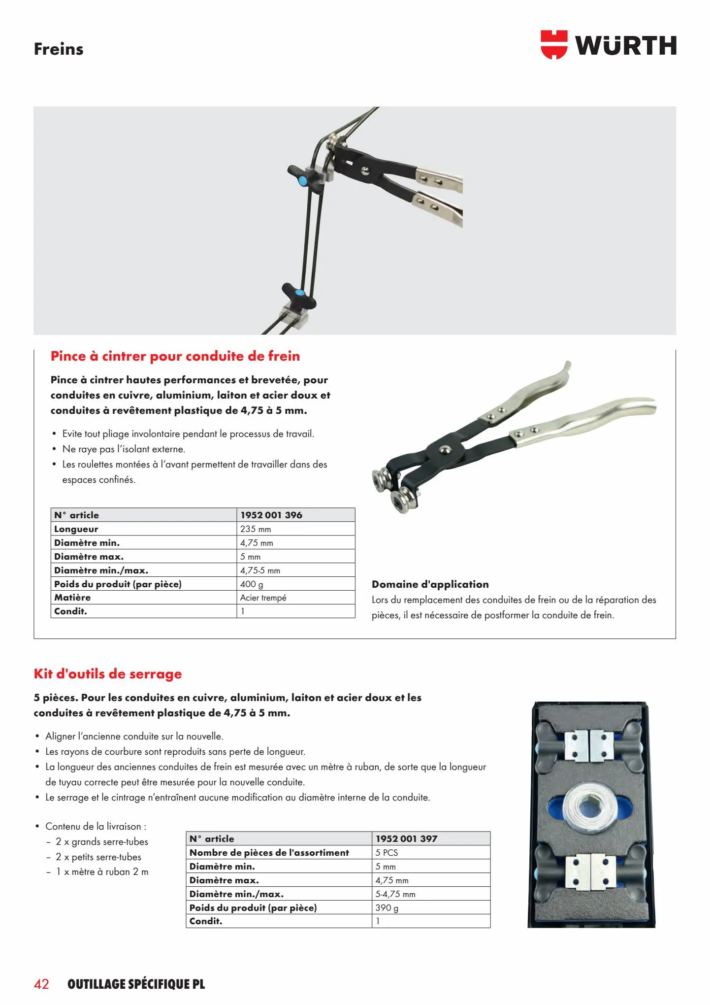 Catalogue Outillage specifique pl, page 00042