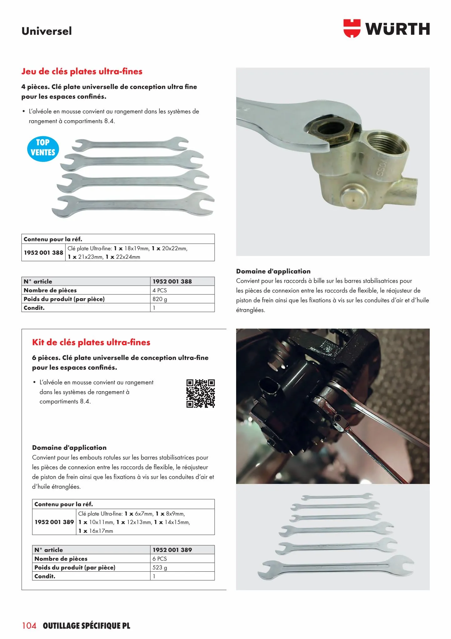 Catalogue Outillage specifique pl, page 00104