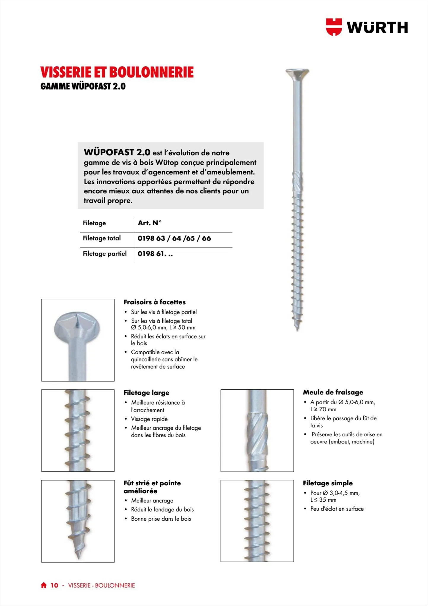 Catalogue Würth Les métiers du bâtiment, page 00010