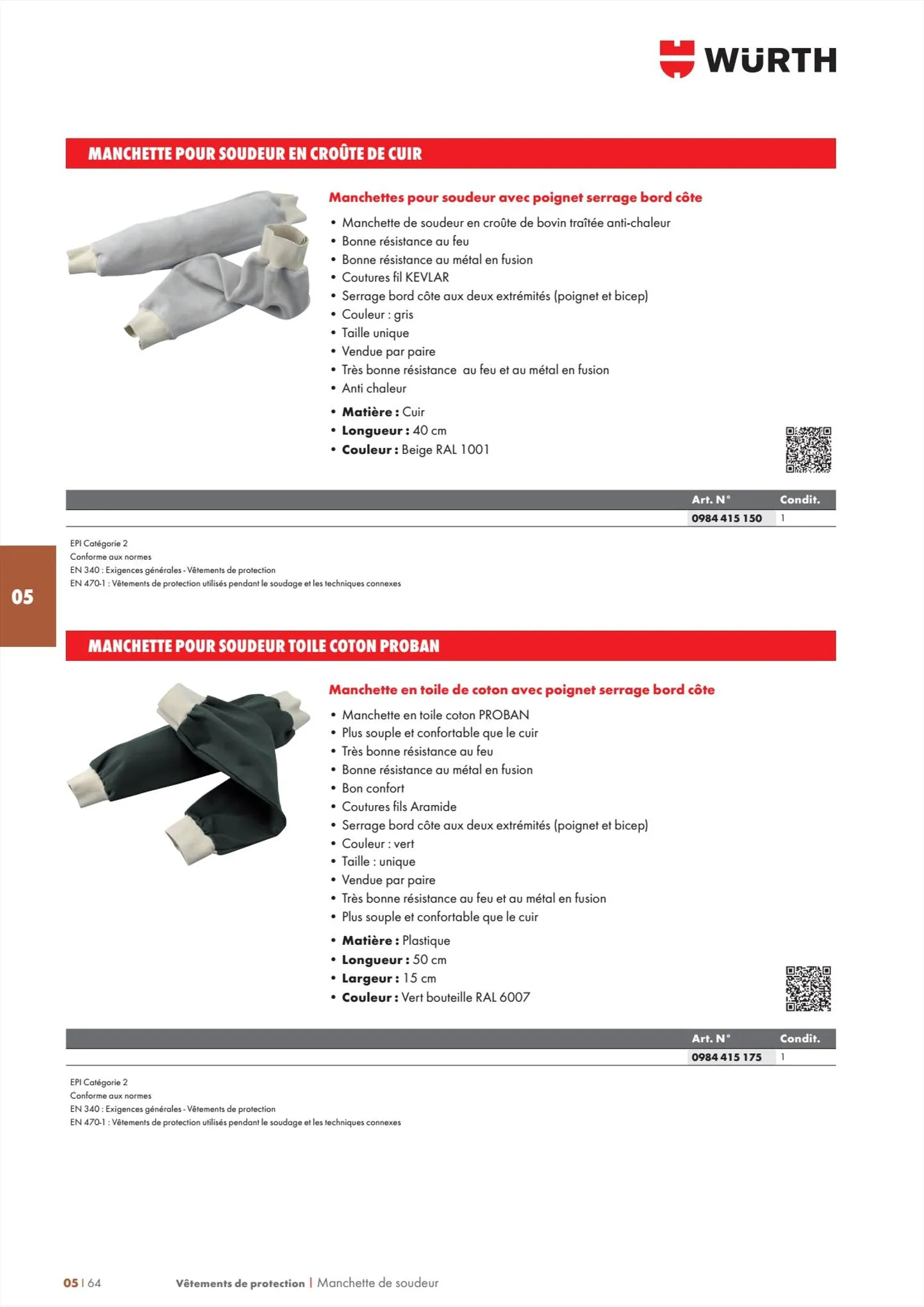 Catalogue Würth CatalogueEPI, page 00064