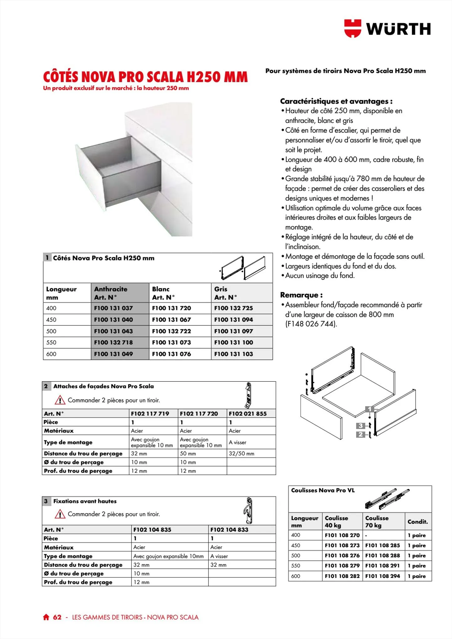 Catalogue Würth Catalogue 100% Agenceurs, page 00062