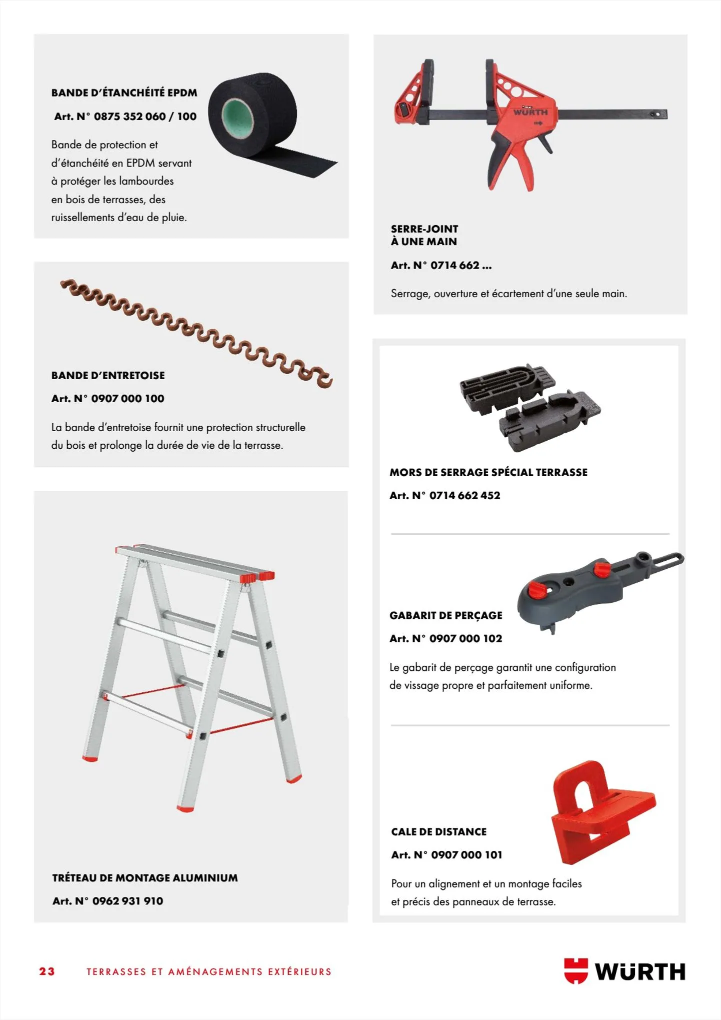 Catalogue Würth CatalogueTerrasse, page 00023