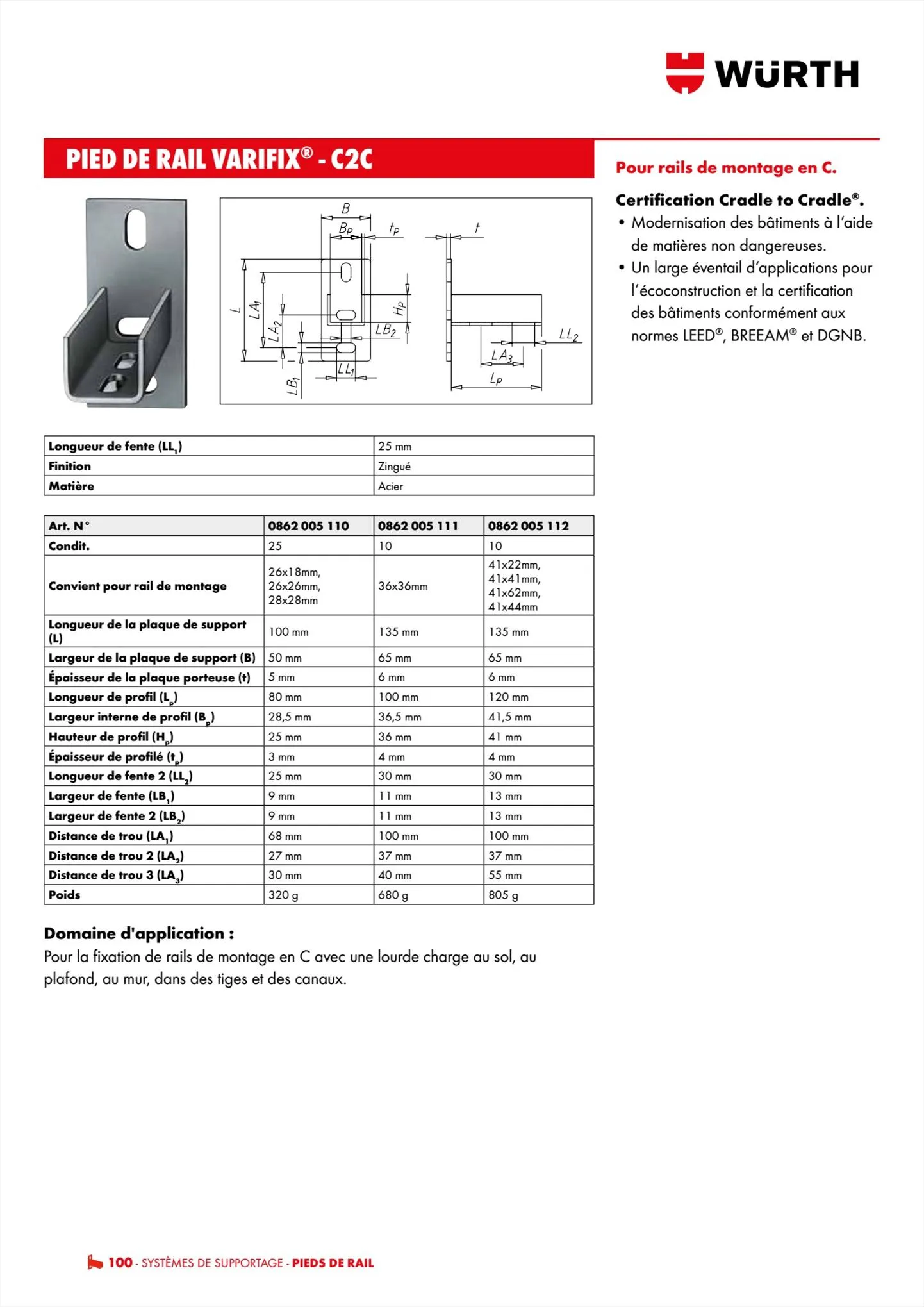 Catalogue Würth Cataloguesupportage, page 00100