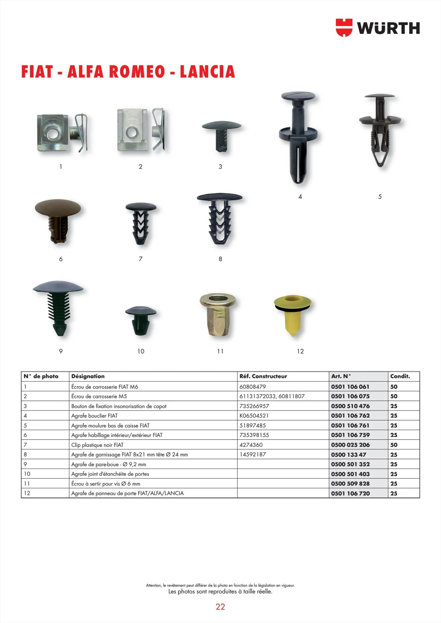 Catalogue Würth Catalogueagrafes, page 00022