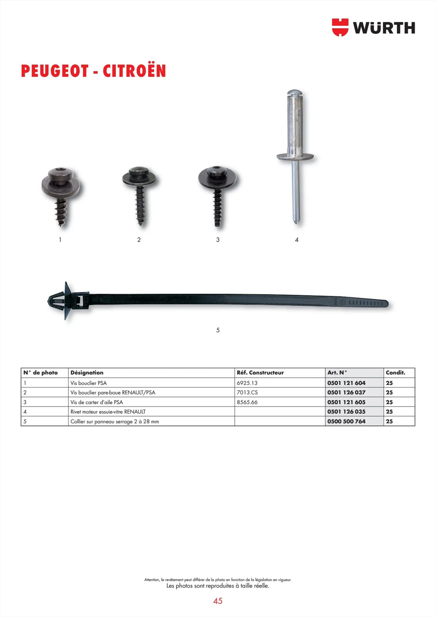 Catalogue Würth Catalogueagrafes, page 00045