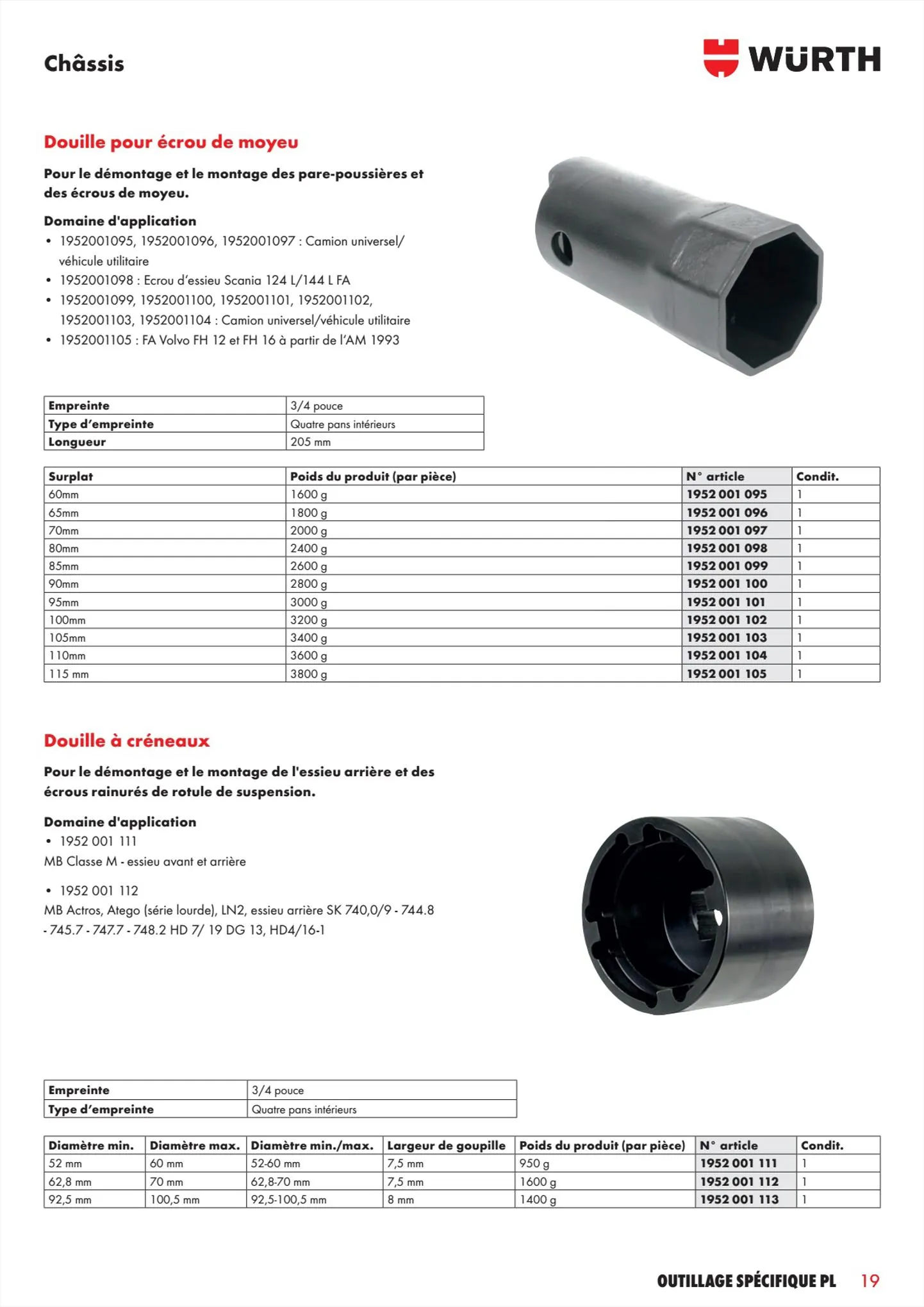 Catalogue Würth Catalogueoutillage spécifique PL, page 00019