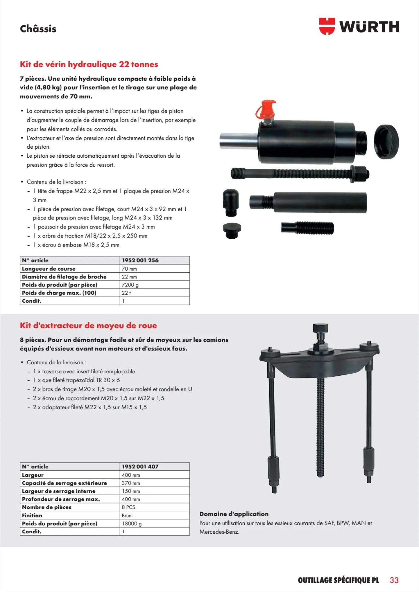 Catalogue Würth Catalogueoutillage spécifique PL, page 00033