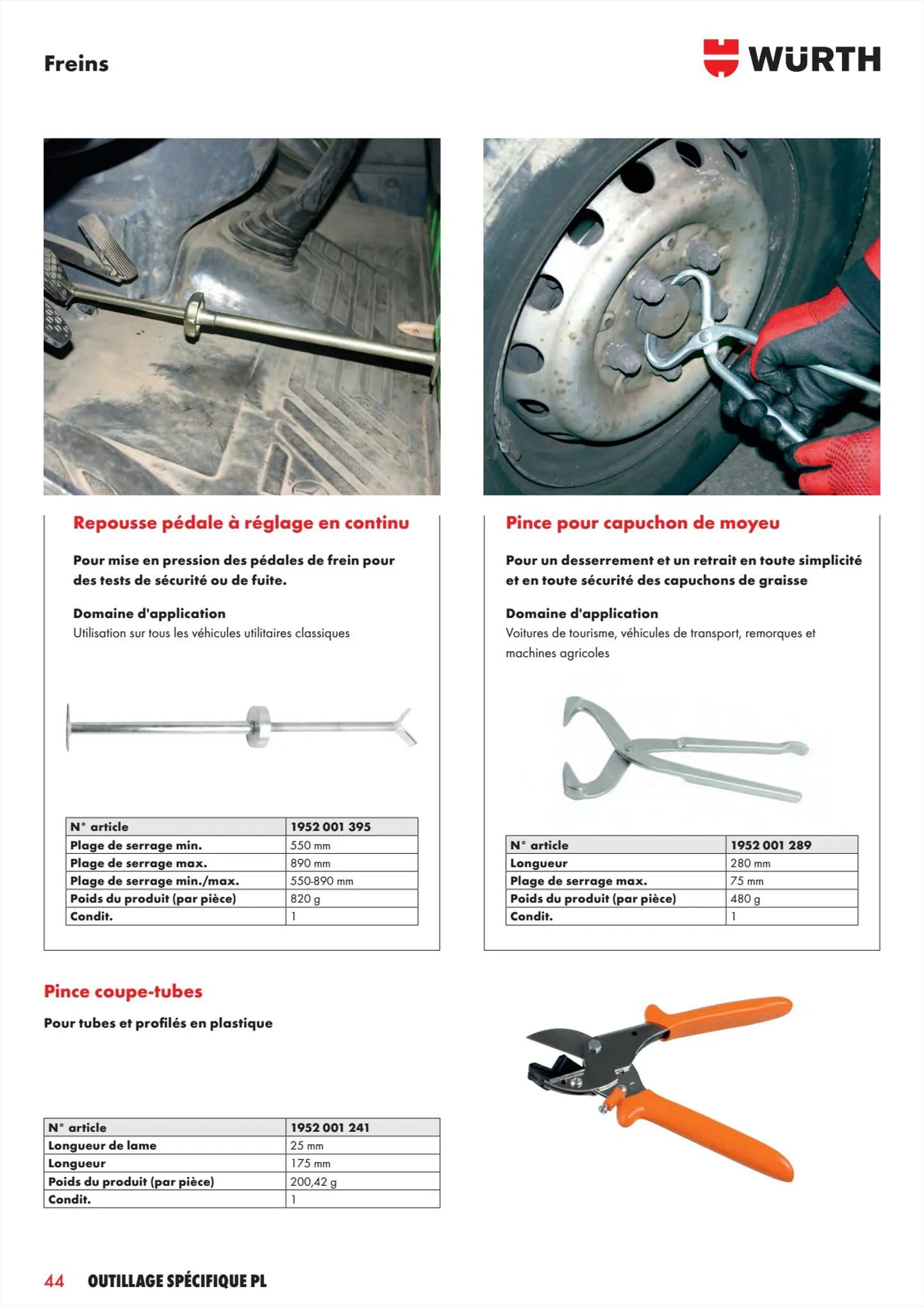 Catalogue Würth Catalogueoutillage spécifique PL, page 00044