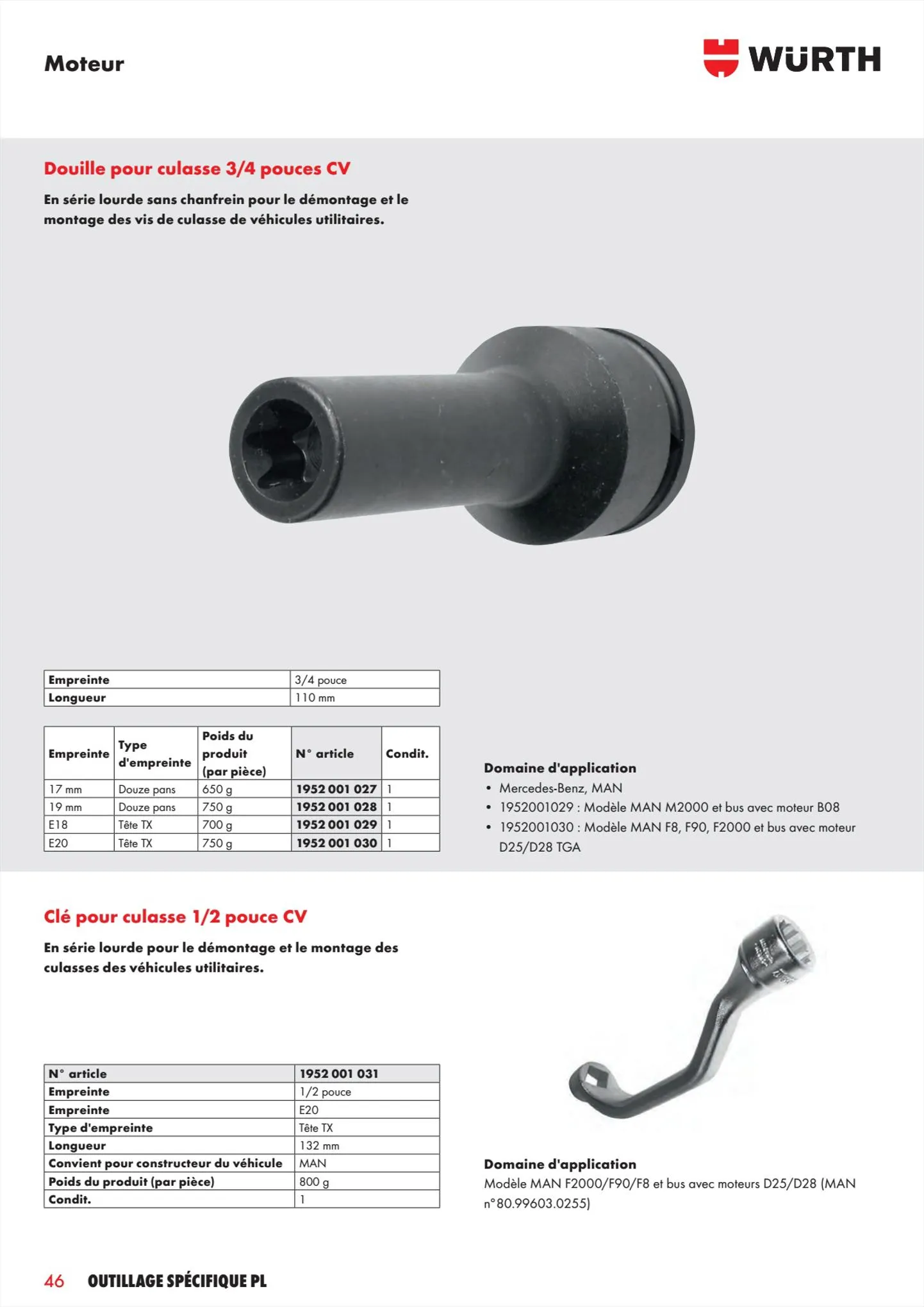 Catalogue Würth Catalogueoutillage spécifique PL, page 00046