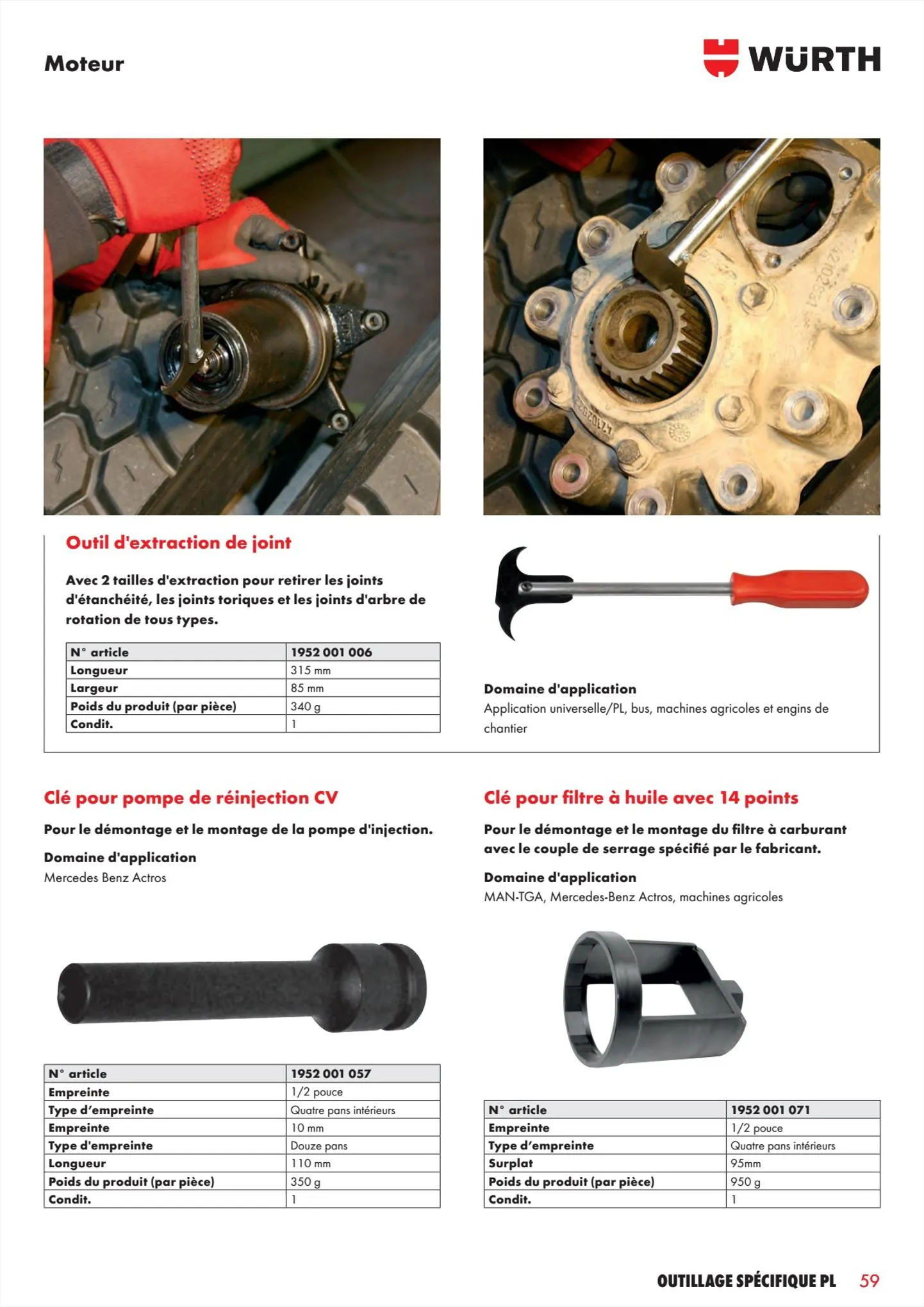 Catalogue Würth Catalogueoutillage spécifique PL, page 00059