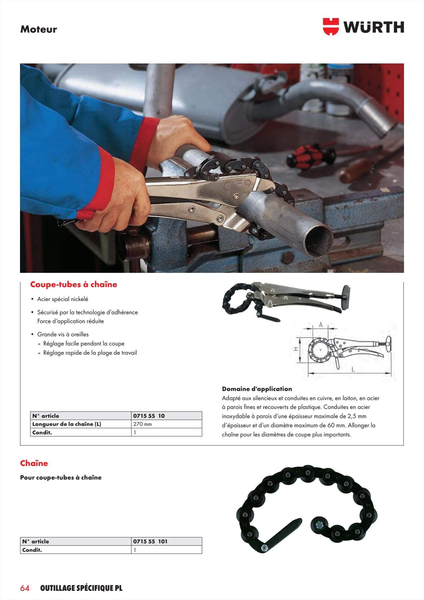 Catalogue Würth Catalogueoutillage spécifique PL, page 00064