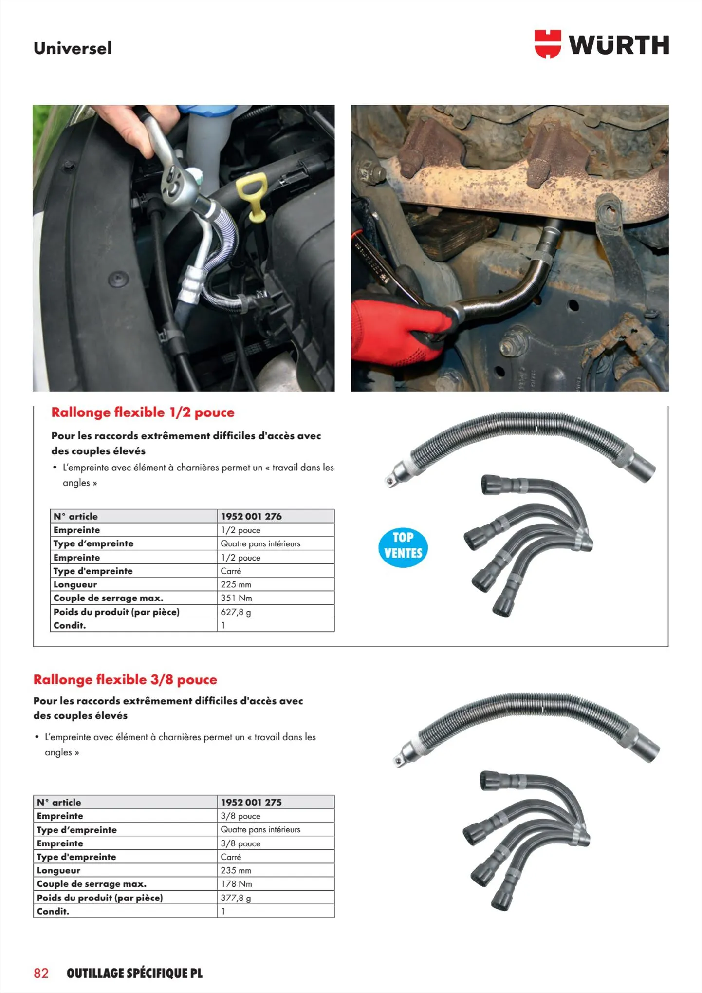 Catalogue Würth Catalogueoutillage spécifique PL, page 00082