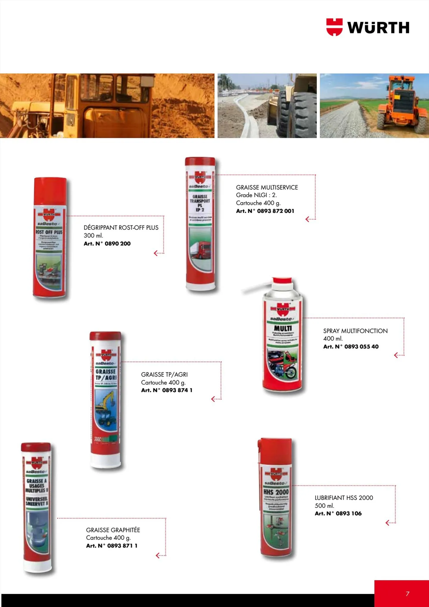 Catalogue Würth Cataloguetravaux publics, page 00007