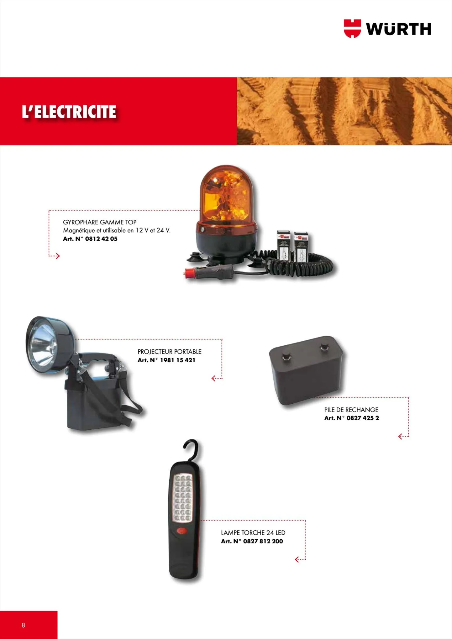 Catalogue Würth Cataloguetravaux publics, page 00008