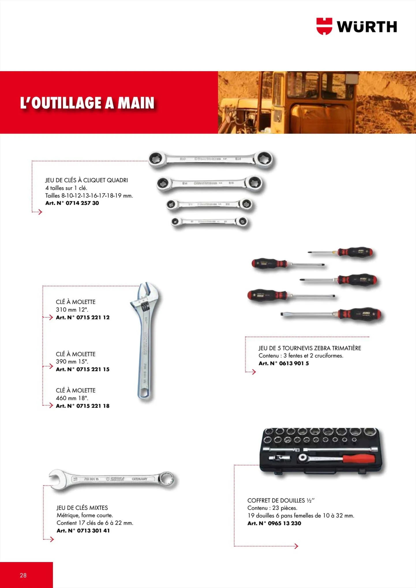 Catalogue Würth Cataloguetravaux publics, page 00028