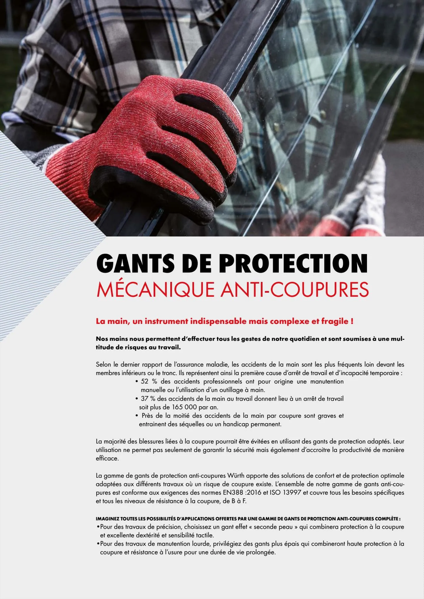 Catalogue Würth CatalogueGants de protection, page 00002
