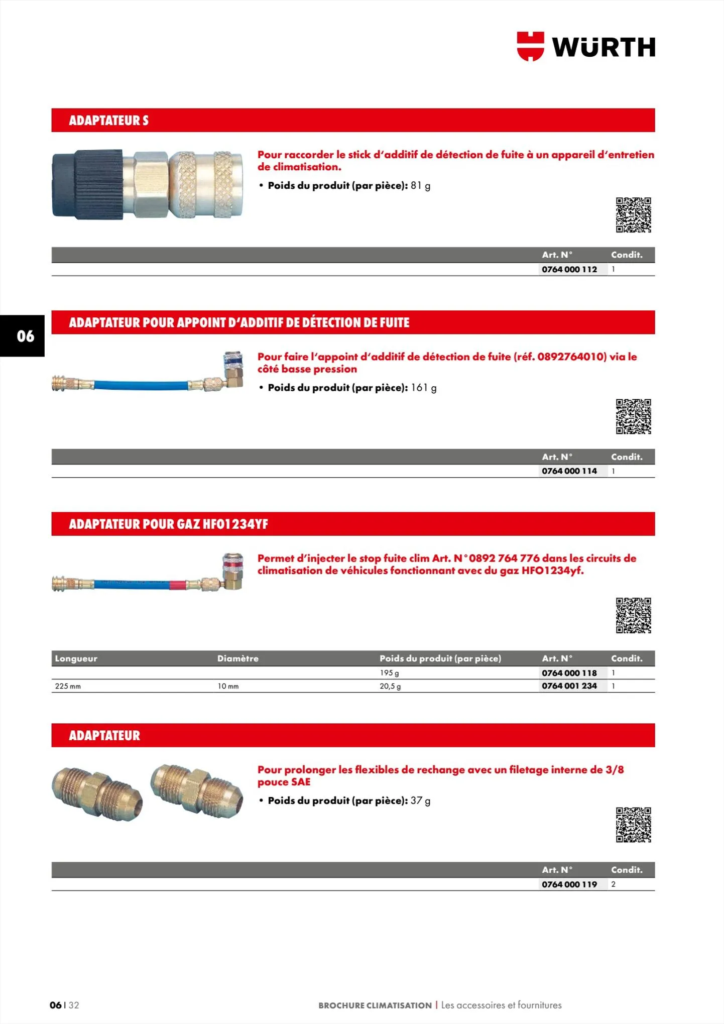 Catalogue Würth CatalogueClimatisation, page 00032