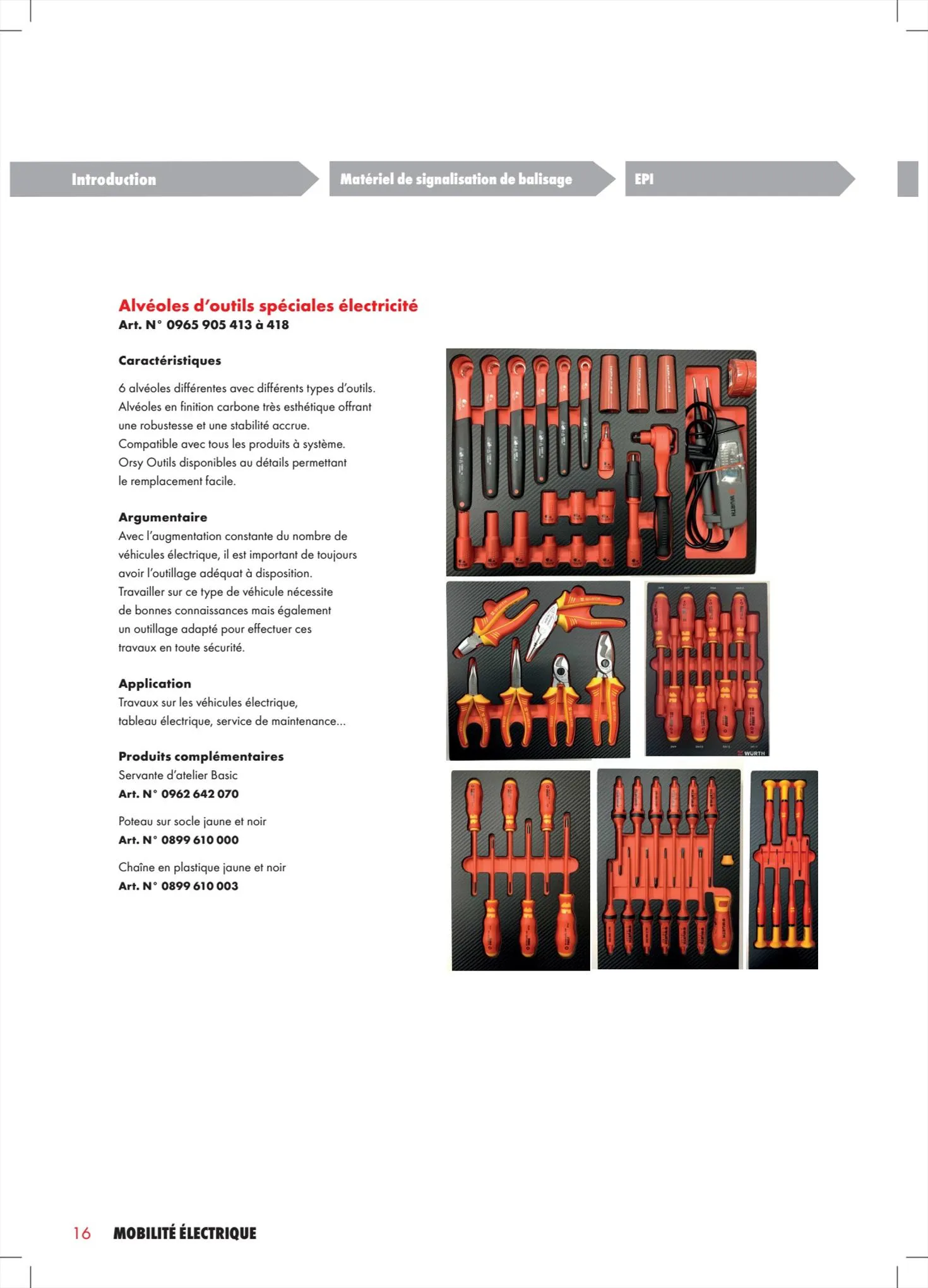 Catalogue Würth Cataloguemobilité électrique, page 00016
