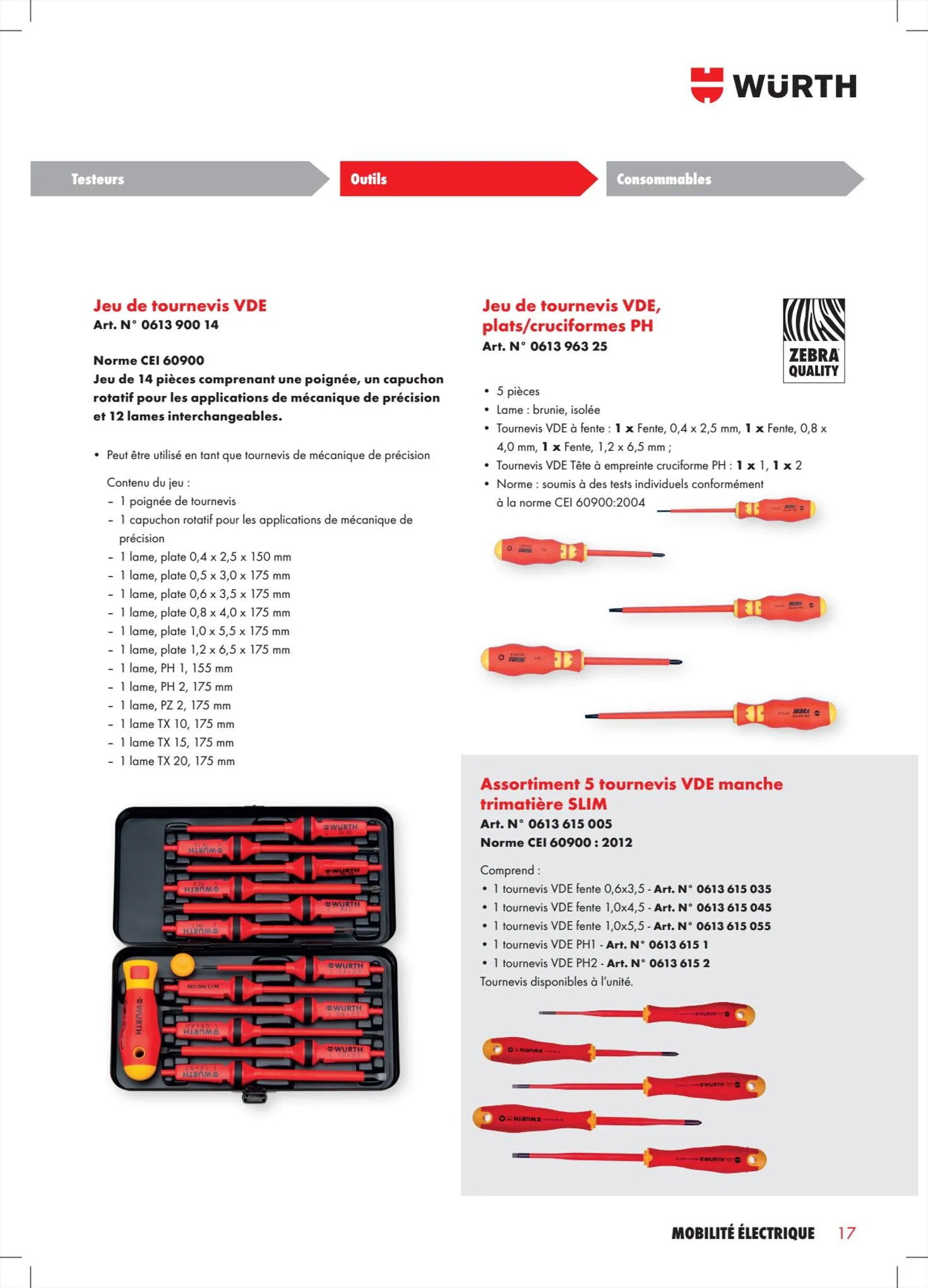 Catalogue Würth Cataloguemobilité électrique, page 00017