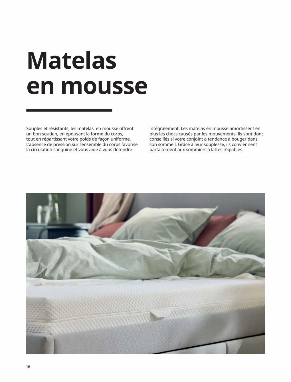 Catalogue Matelas, couettes, oreillers, alèses et protège-oreillers 2023, page 00016
