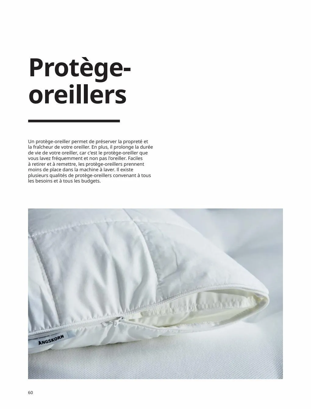 Catalogue Matelas, couettes, oreillers, alèses et protège-oreillers 2023, page 00060