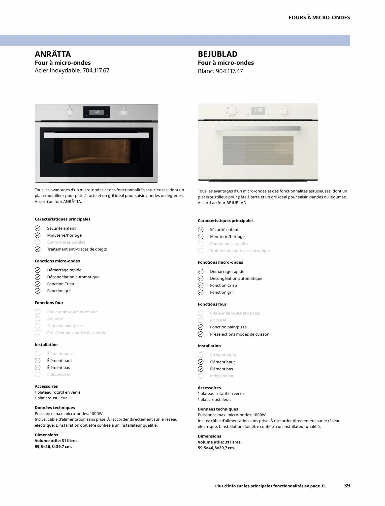 Catalogue Électroménagers IKEA 2023, page 00039