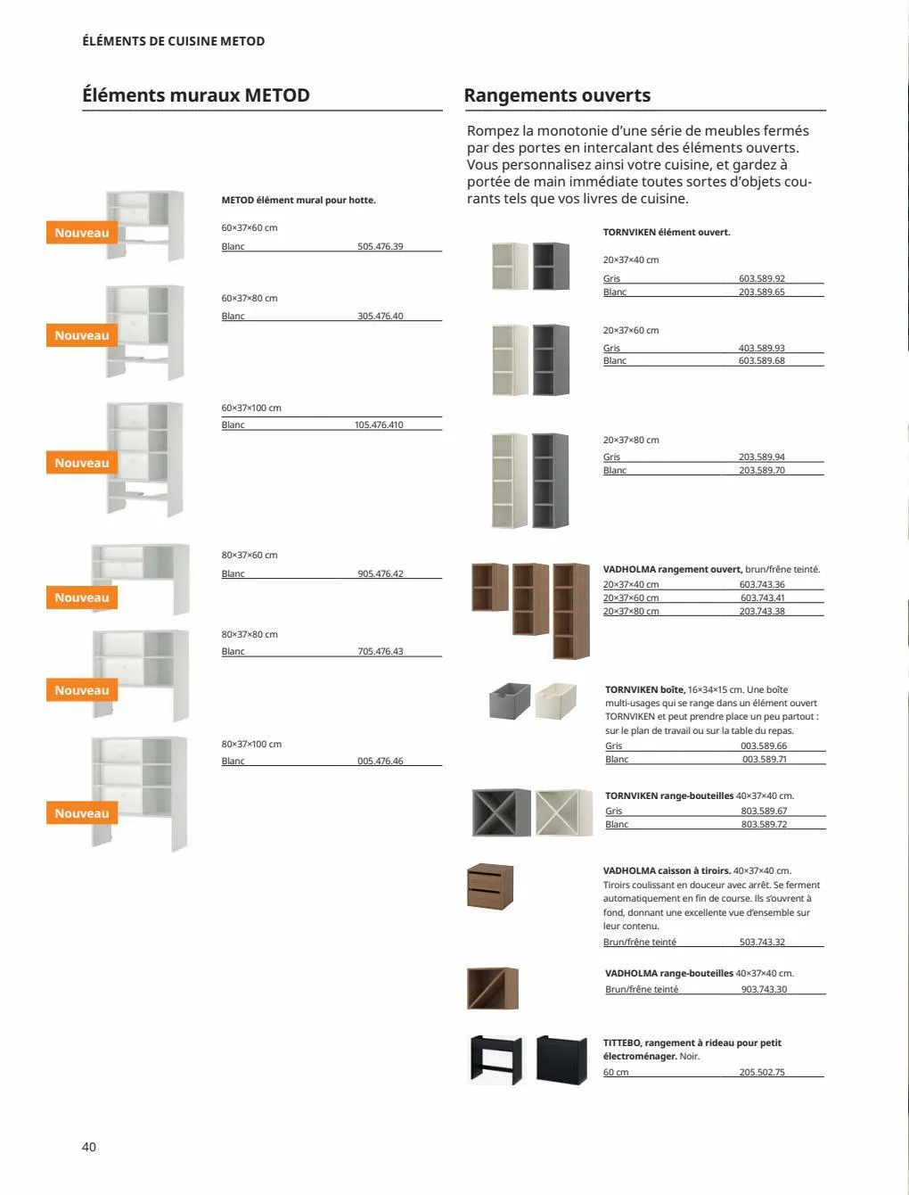 Catalogue IKEA CUISINES Guide d’achat 2023, page 00040