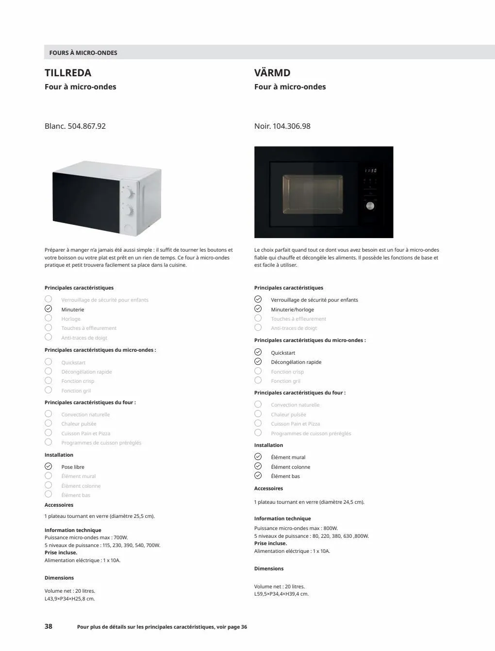 Catalogue IKEA ÉLECTROMÉNAGER Guide d’achat 2023, page 00038