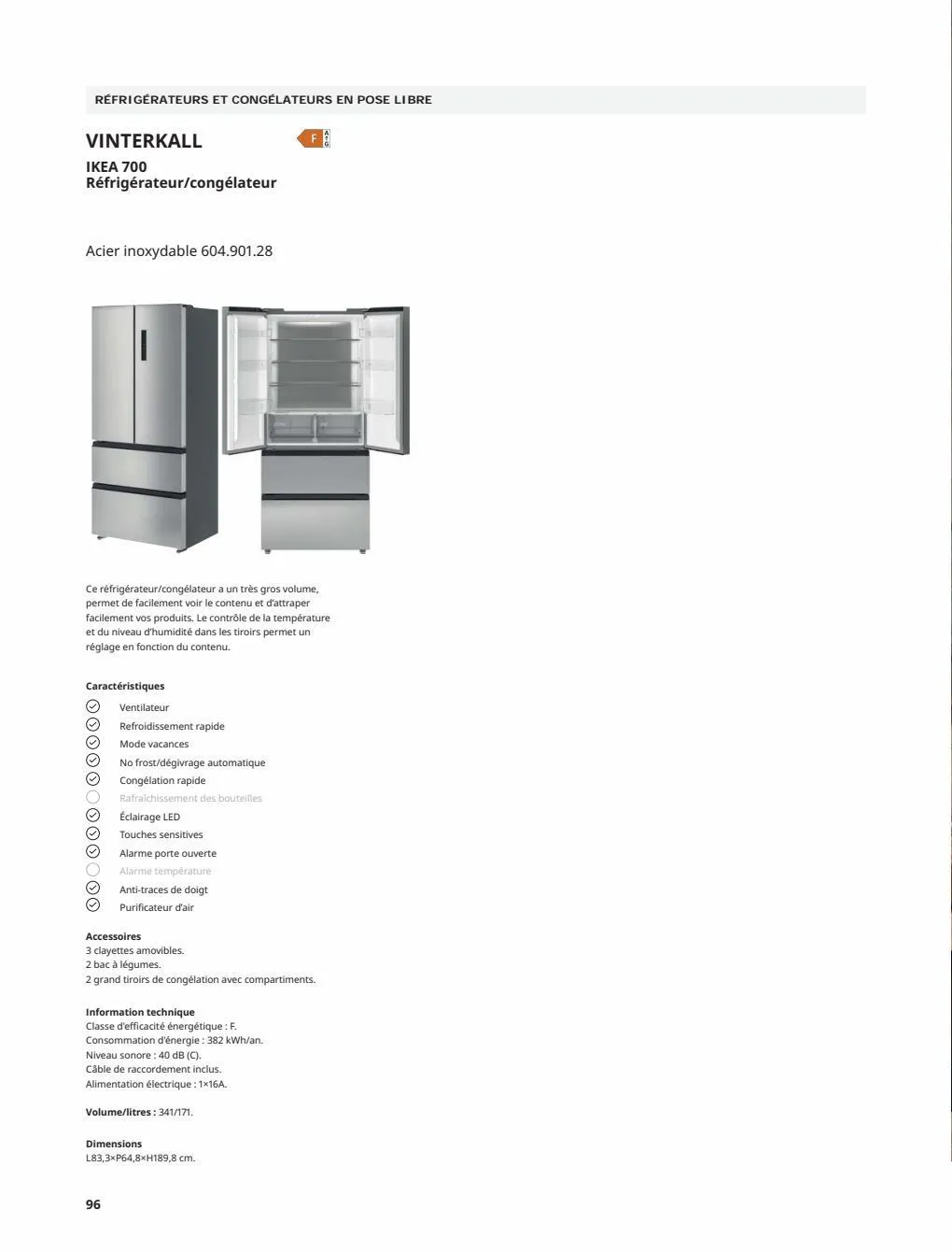 Catalogue IKEA ÉLECTROMÉNAGER Guide d’achat 2023, page 00096
