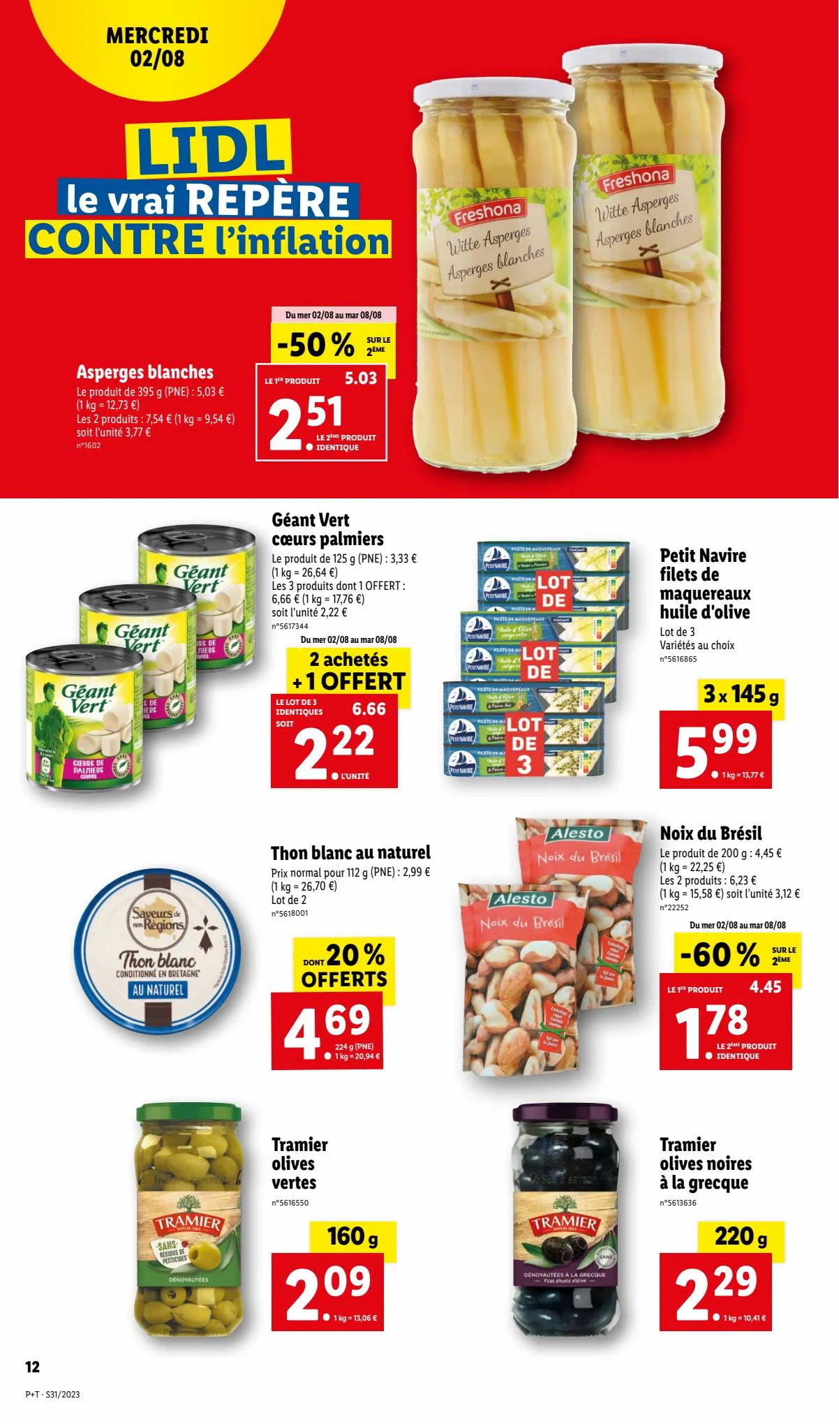 Catalogue Lidl te vrai REPÈRE CONTRE l'inflation, page 00012